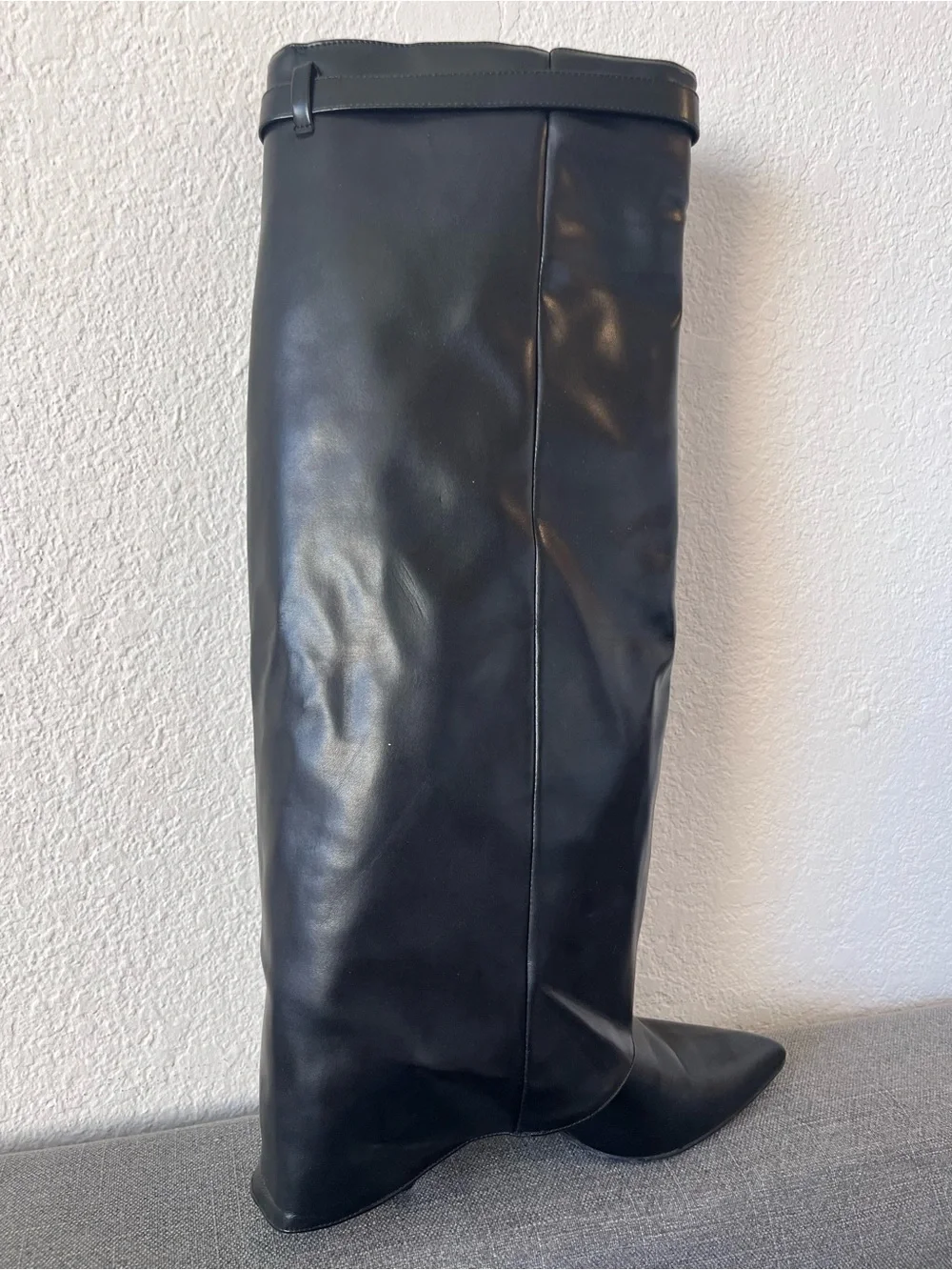 Berness Paislee Skirted Knee High Boot Black 6.5